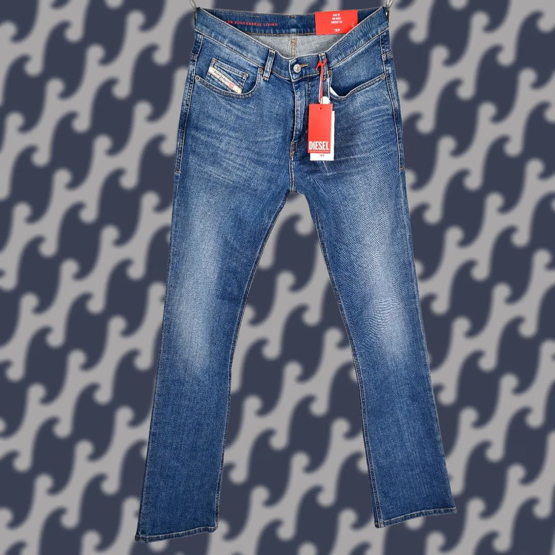 Diesel DIESEL Jeans Bootcut Slim Fit 2021-09D47 W30 L30 Blue Mens Jeans 100% Cotton Stretch Regular Size 30 Inseam 32.68in Size US 30 / EU 46 - 1 Thumbnail