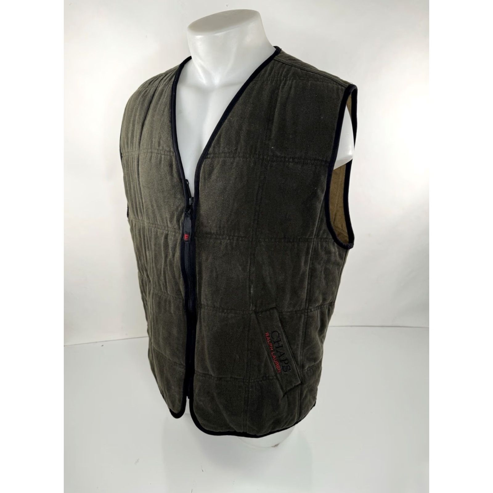 Cremieux RALPH LAUREN / CHAPS Embroidered Quilted Ranch Field Chore Hunting L Vest Mens Green Quilted Full Zip Vest Mens Size US L / EU 52-54 / 3 - 2 Thumbnail