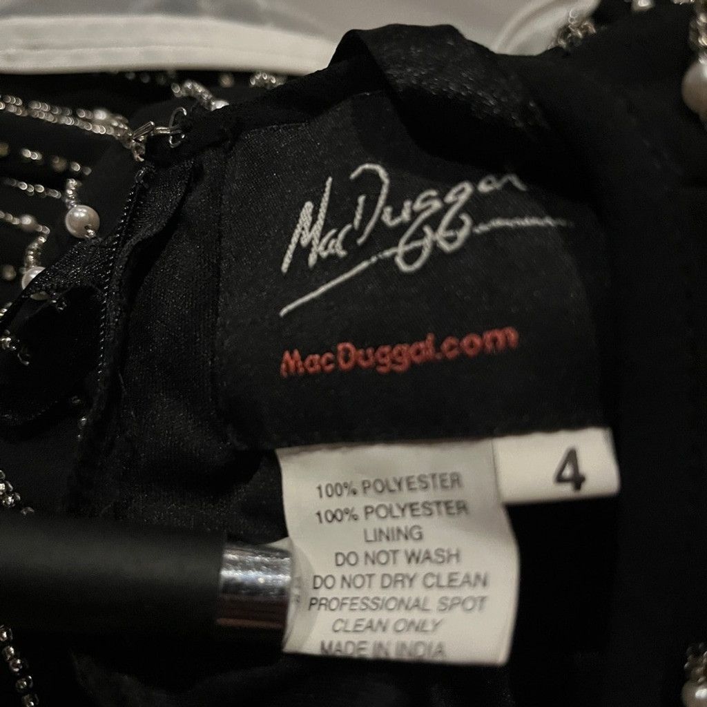 Mac Duggal Mac Duggal Beaded Long Sleeve Prom Dress NWT – Size 4 Black Size S / US 4 / IT 40 - 8 Thumbnail