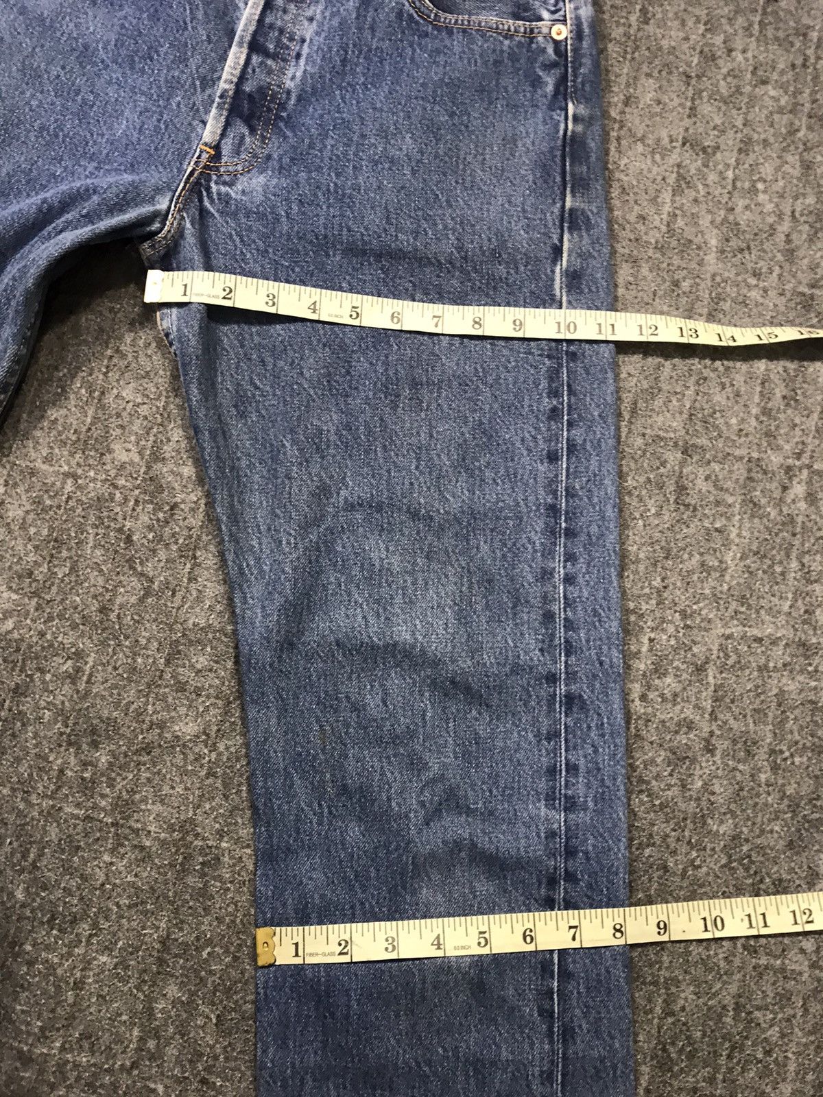 Levi's Vintage Clothing Levi's 501 Button Fly Natural Faded Denim Straight Cut Size US 30 / EU 46 - 13 Thumbnail