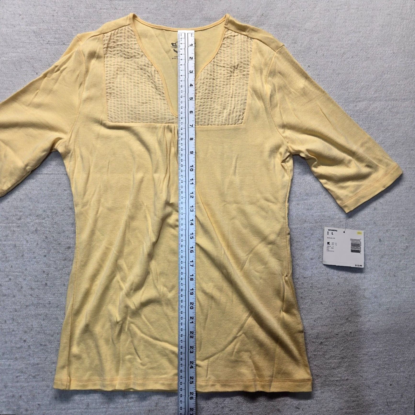 Route 66 Route 66 Yellow V-Neck Pullover T-Shirt Adult Women's Size L Large Casual Size L / US 10 / IT 46 - 7 Thumbnail