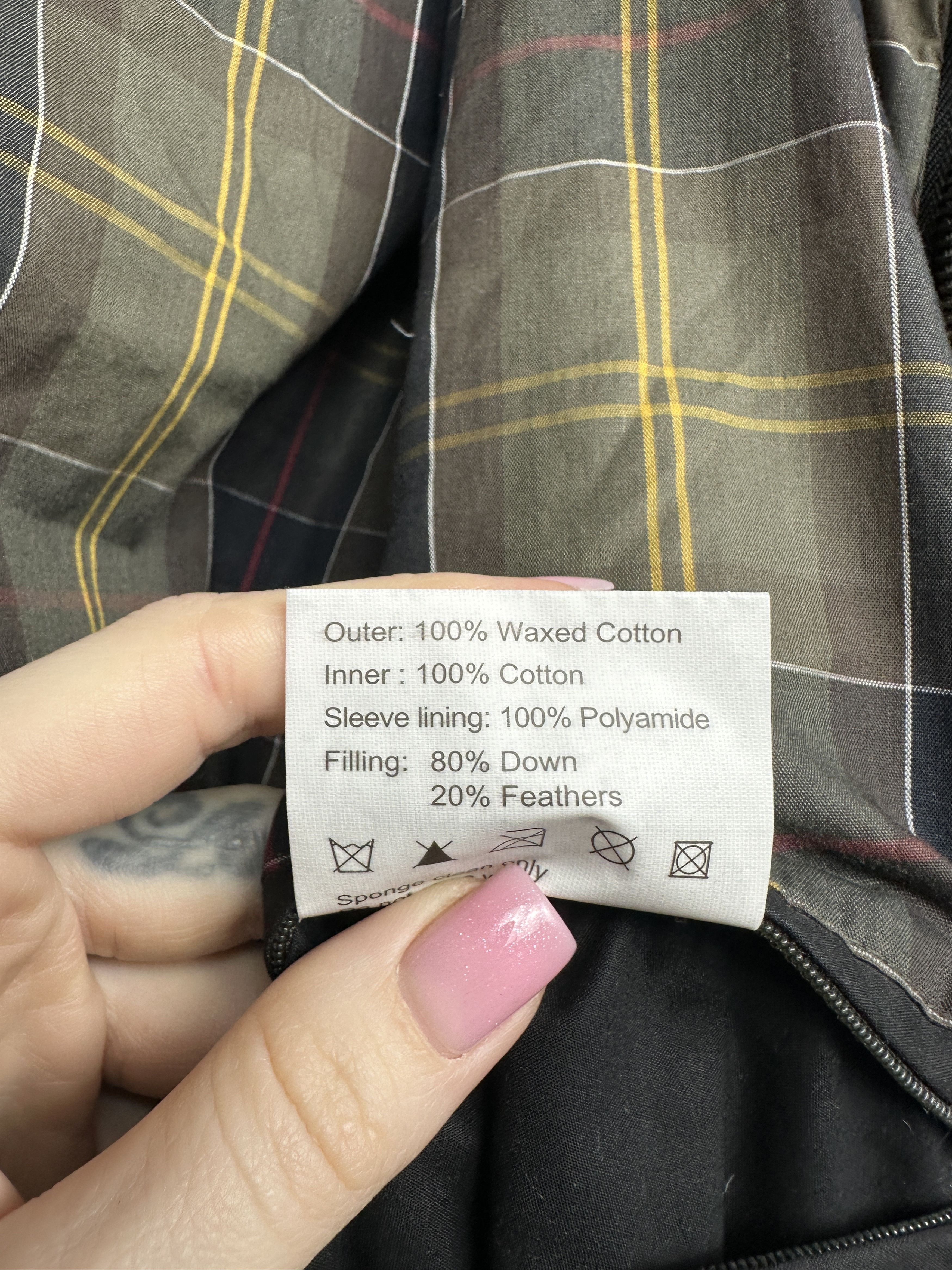 Barbour Barbour Mens Down Wax Puffer Waxed Jacket Size US XL / EU 56 / 4 - 7 Thumbnail