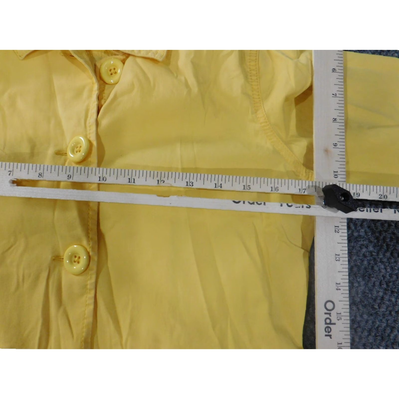 Vintage Chicos Jacket Yellow Womens 0 Basic Lightweight Cotton Knit Button Zip Casual Collar Fall Regular Womens Size XS / US 0-2 / IT 36-38 - 5 Thumbnail