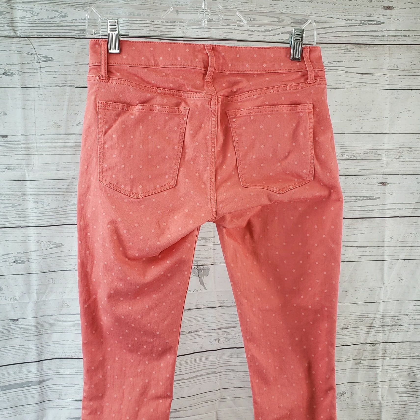 Gap GAP 1969 Womens Legging Jeans Sz 26 Pink Polka Dot Mid Rise Jeans Skinny Womens Size 26" / US 2 / IT 38 - 4 Thumbnail