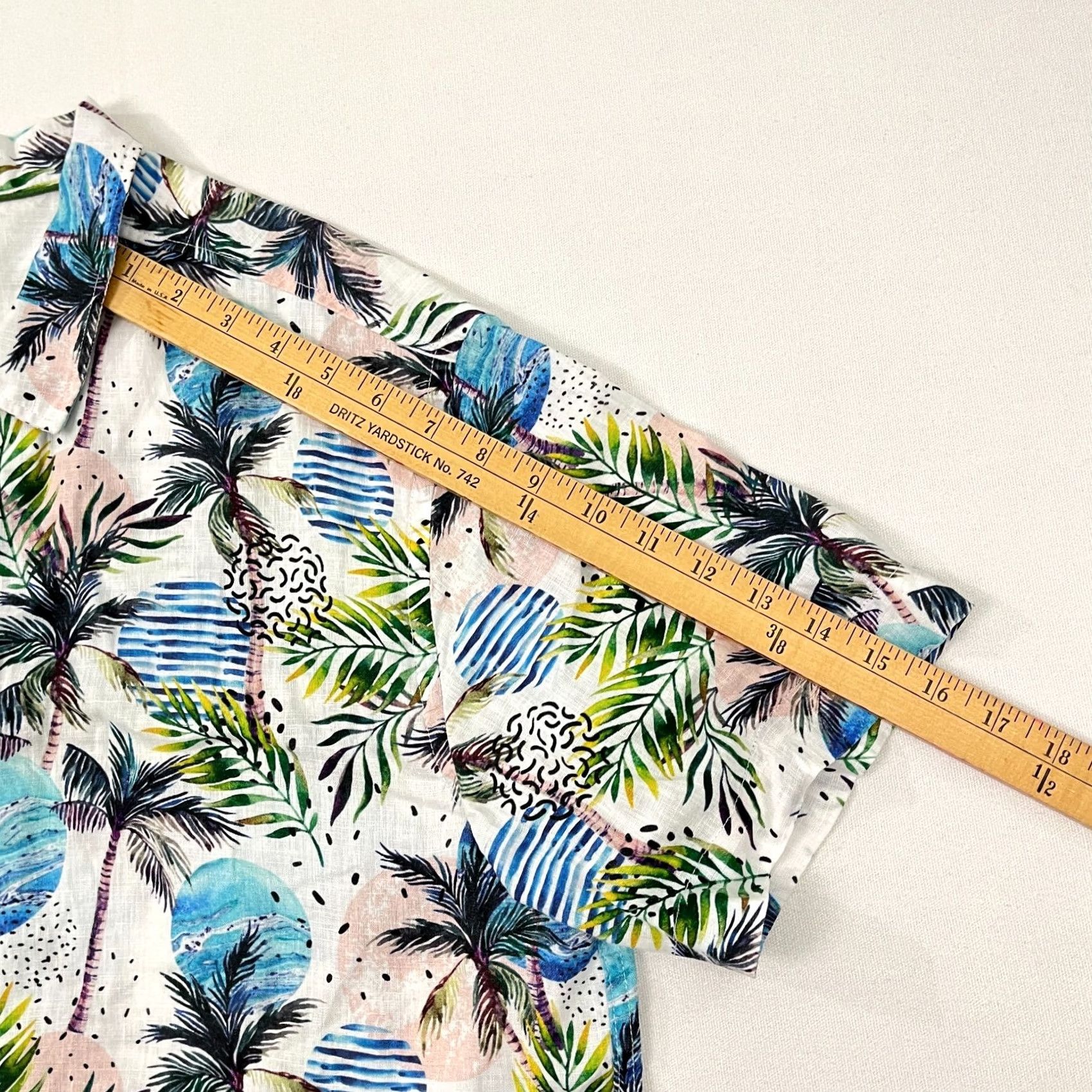 Vintage Mediterranea Abito Shirt Mens L Linen Floral Tropical Vacation Waves Button Up Size US L / EU 52-54 / 3 - 4 Thumbnail