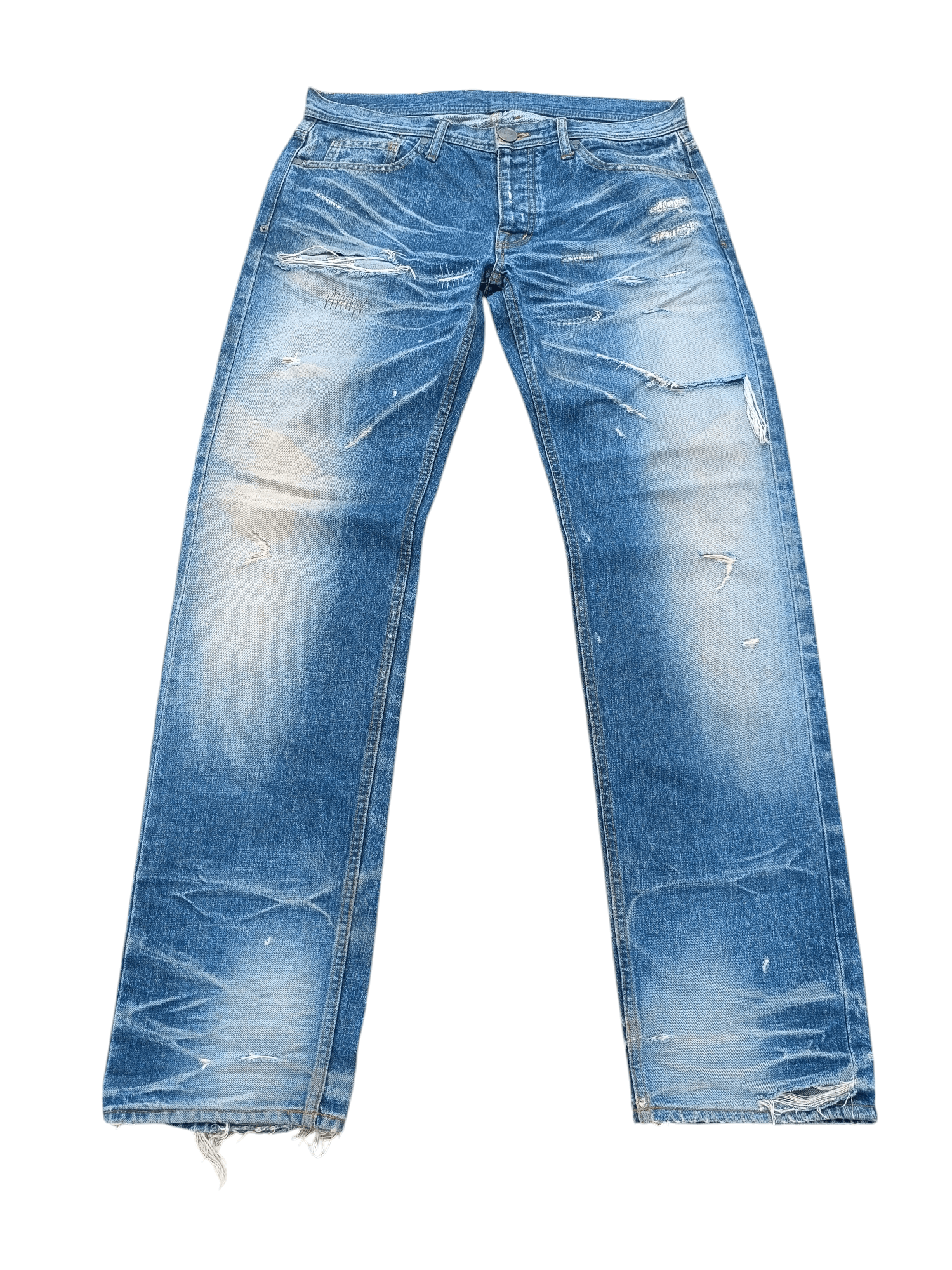 Japanese Brand Japanese Brand BAGARCH Selvedged Distressed Jeans E089 Size US 35 - 2 Thumbnail