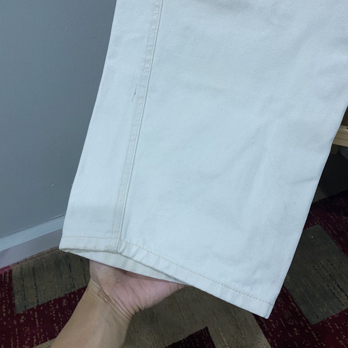 Marithe + Francois Girbaud Vintage Marithé François Girbaud White Wide Leg Baggy Jeans Size US 32 / EU 48 - 5 Thumbnail