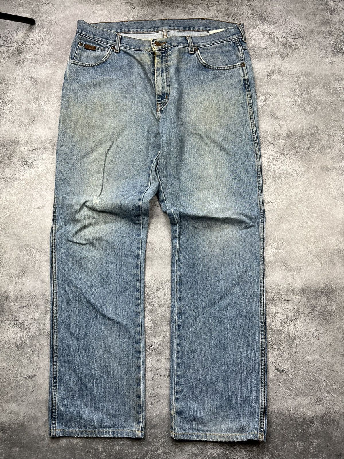 Wrangler Vintage 90s Wrangler Blue Denim Pants Jeans Size US 38 / EU 54 - 2 Thumbnail
