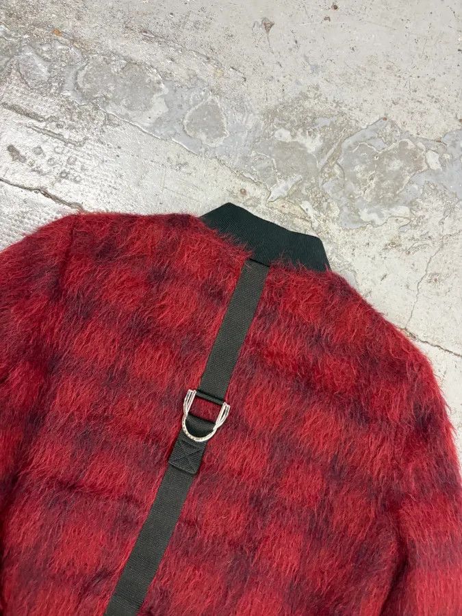 Versace 2010s Versace Red & Black Squared Plushed Bomber Jacket Size S / US 4 / IT 40 - 7 Thumbnail