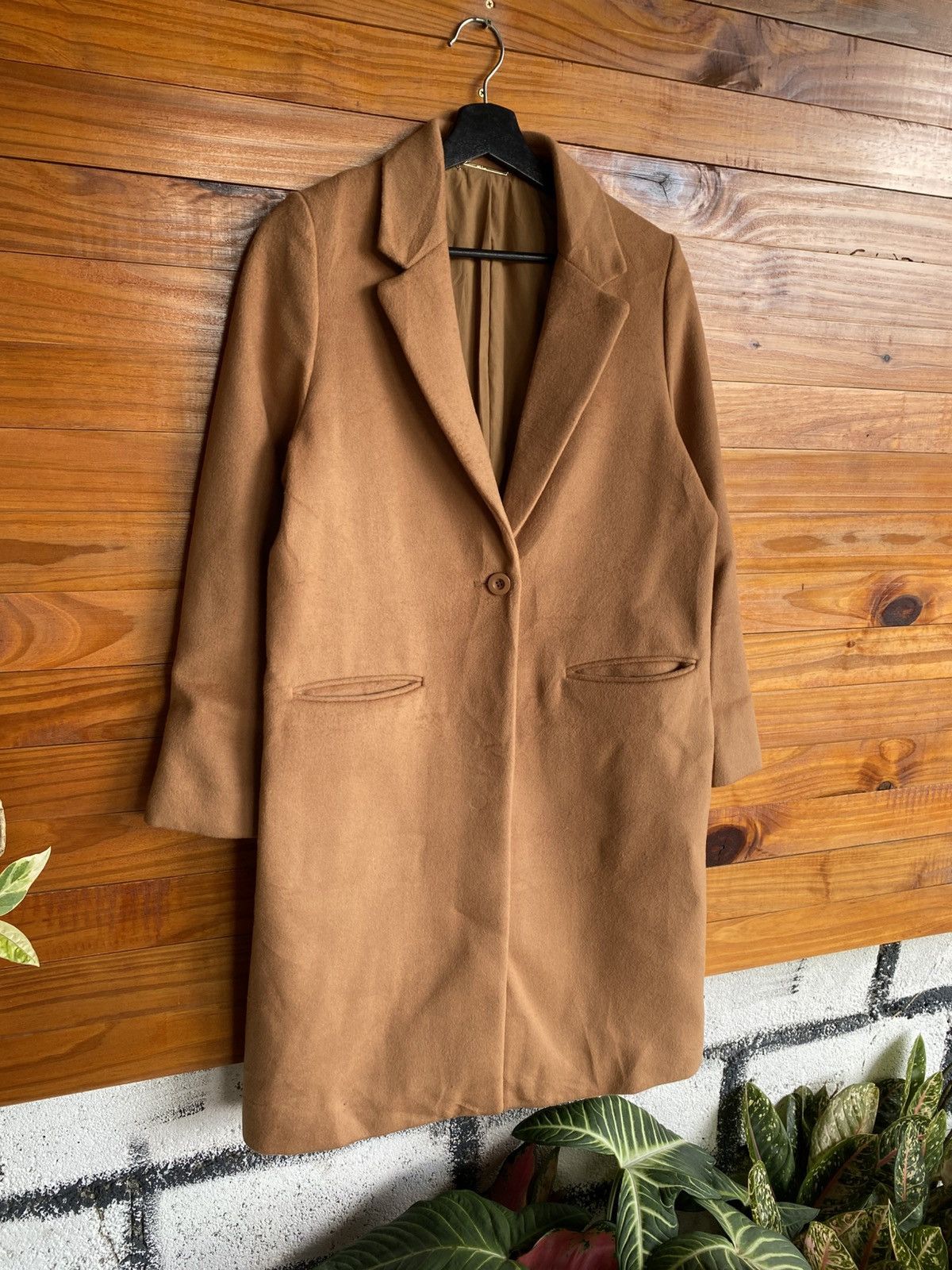 Japanese Brand Mila Owen Camel Wool Blend Tailored Coat | Japanese Fashion Size S / US 4 / IT 40 - 5 Thumbnail