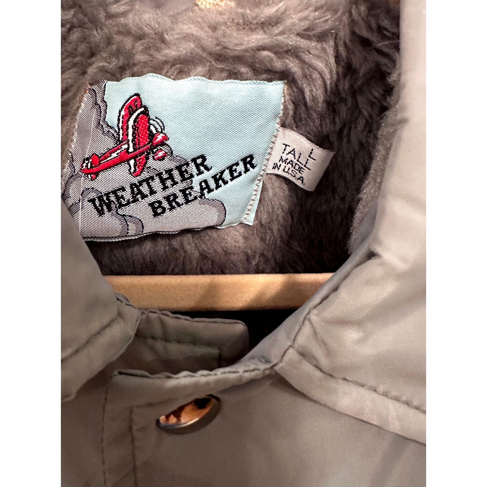 Other Vintage Men's Sherpa Lined Jacket 80s 90s Gray Large Tall Size US L / EU 52-54 / 3 - 13 Thumbnail