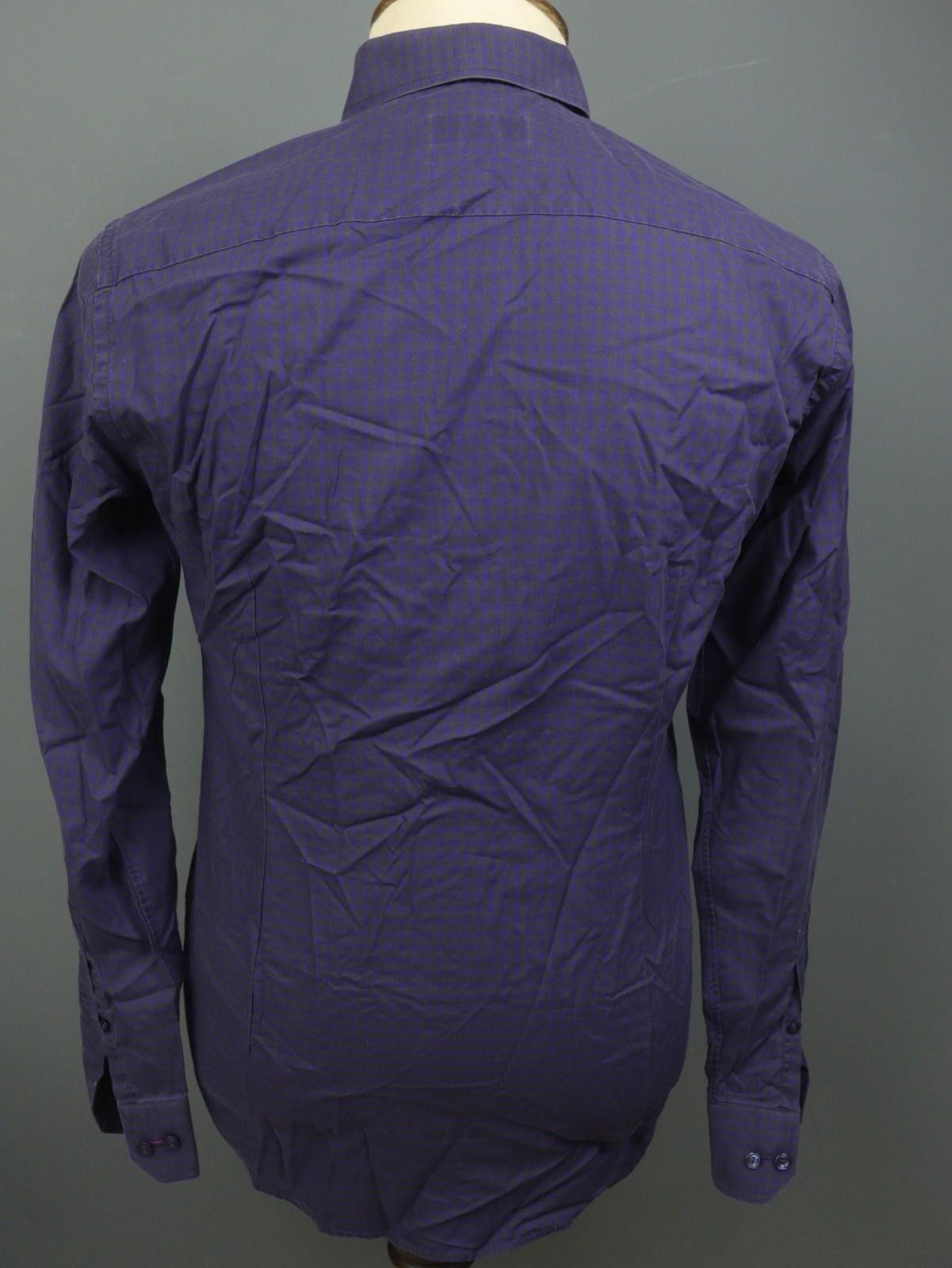 Eton Eton Purple 100% Cotton Check Dress Shirt Size 40 Size 38R - 6 Thumbnail