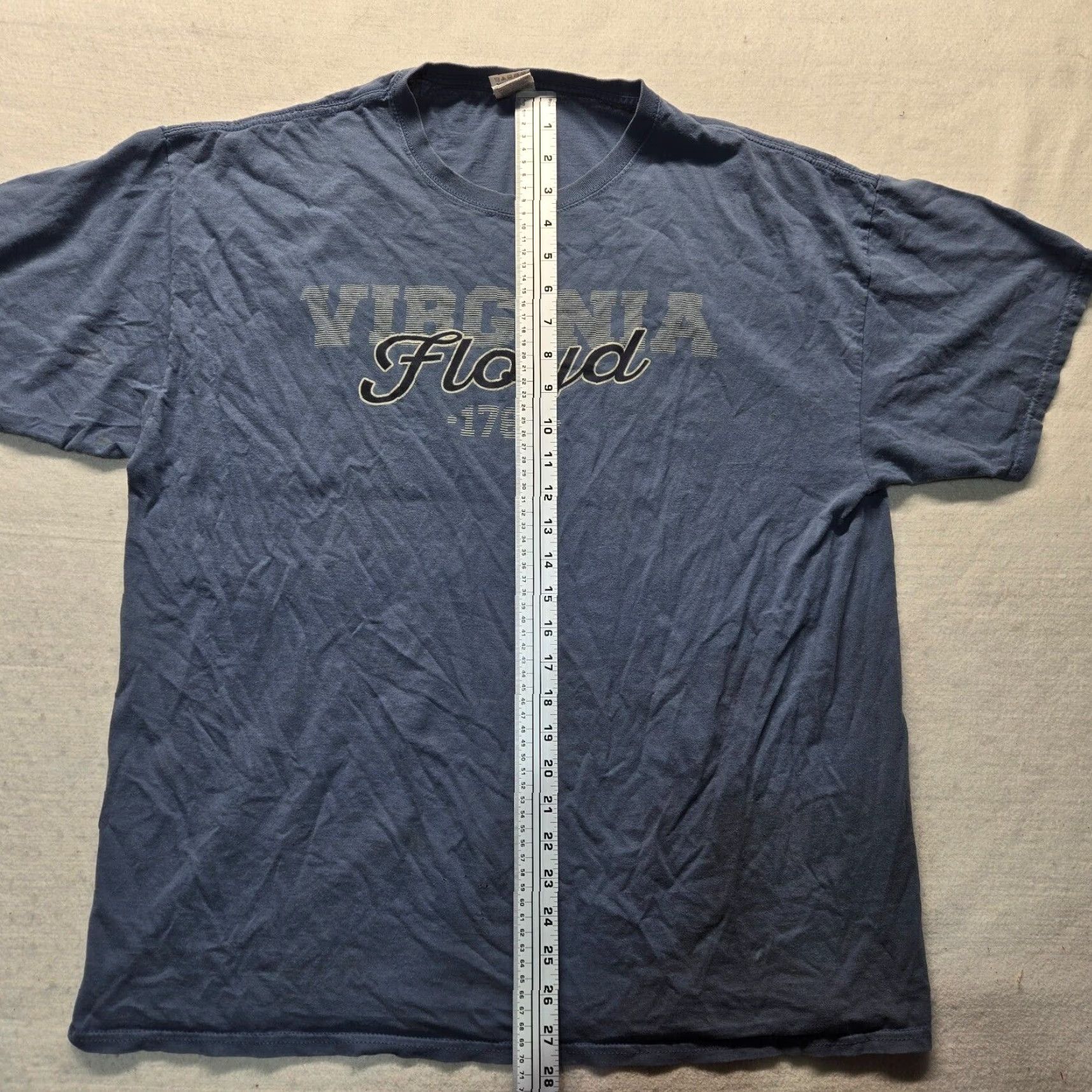 Vintage Floyd Virginia VA 1788 Blue Tee Shirt Short Sleeve Adult Men's XL Extra Large T-Shirt Mens Shirt Blue USA Pattern Solid Size US XL / EU 56 / 4 - 6 Thumbnail