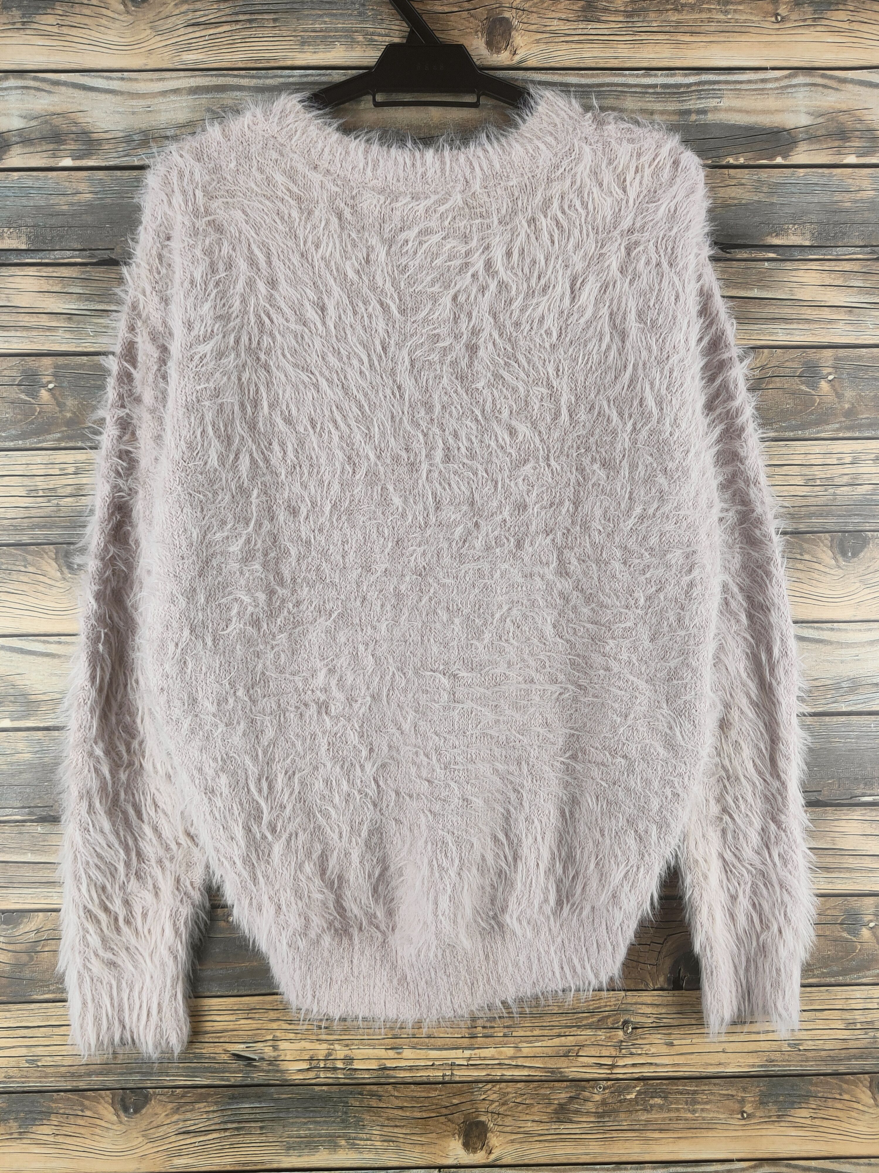Japanese Brand DL Heather Light Peach Fur Mohair Knitwear #46-502 Size M / US 6-8 / IT 42-44 - 7 Thumbnail