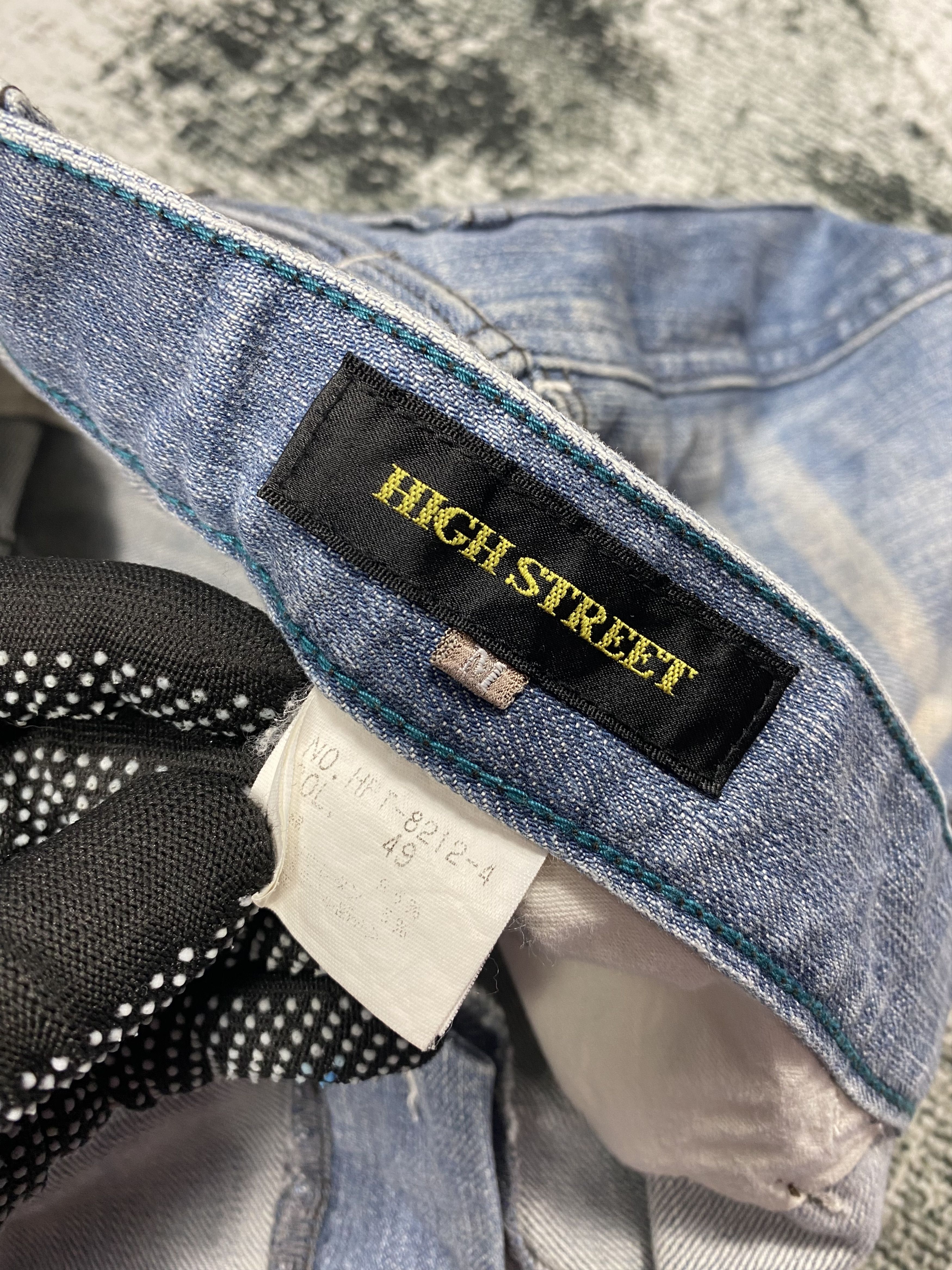 Japanese Brand SICKS💥Japanese High Street Slim Bootcut Blue Fade Whiskers Size US 32 / EU 48 - 6 Thumbnail