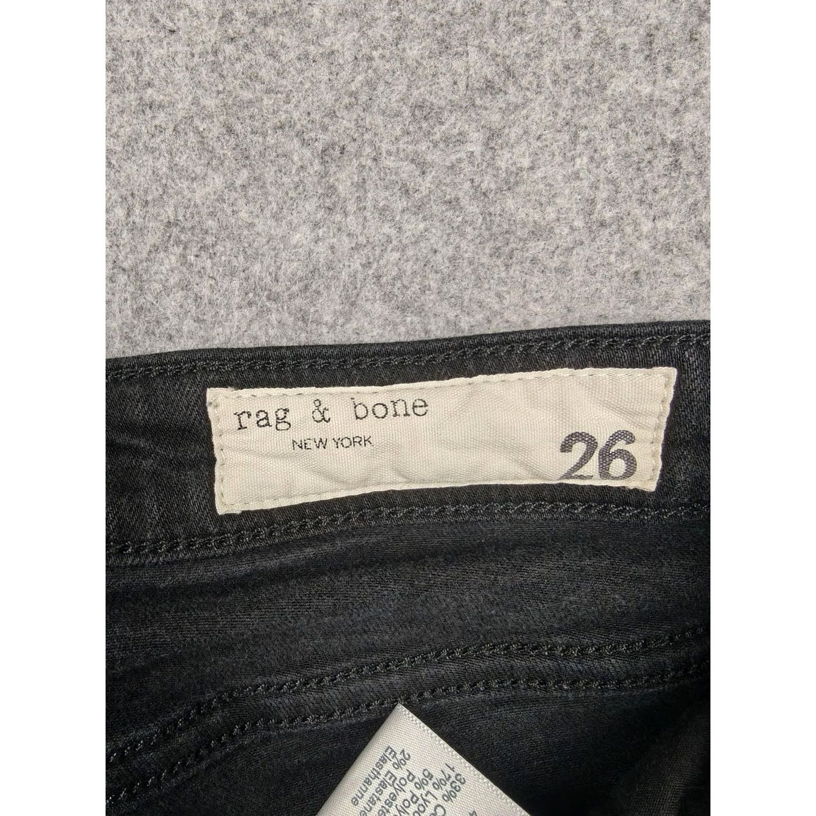 Rag & Bone Rag & bone Jeans Womens 26 Black Low Rise Slim Boyfriend Stretch Denim Shirt? Size 26" / US 2 / IT 38 - 3 Thumbnail