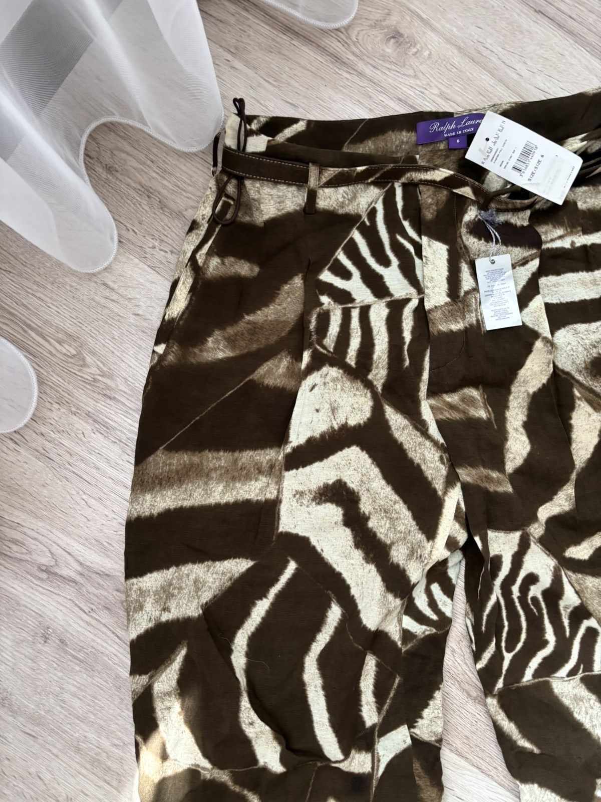 Ralph Lauren Purple Label Ralph Lauren Purple Label Collection Women’s Zebra Print Size 28" / US 6 / IT 42 - 7 Thumbnail