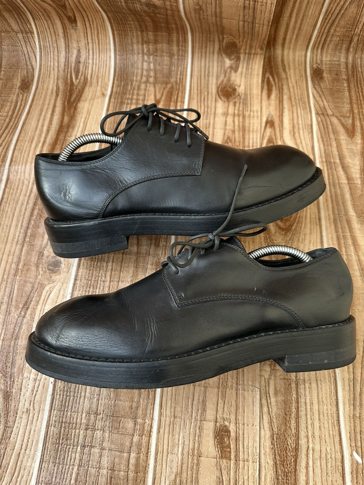Ann Demeulemeester Ann Demeulemeester Black Derby Shoes Size US 7 / EU 40 - 9 Thumbnail