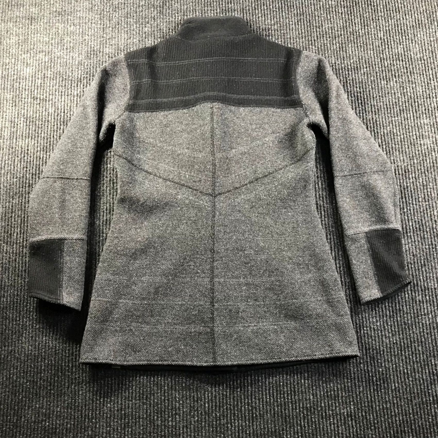 Vintage Title Nine Womens Asymmetrical Zip Wool Blend Fleece Jacket Gray Black Small Size S / US 4 / IT 40 - 4 Thumbnail
