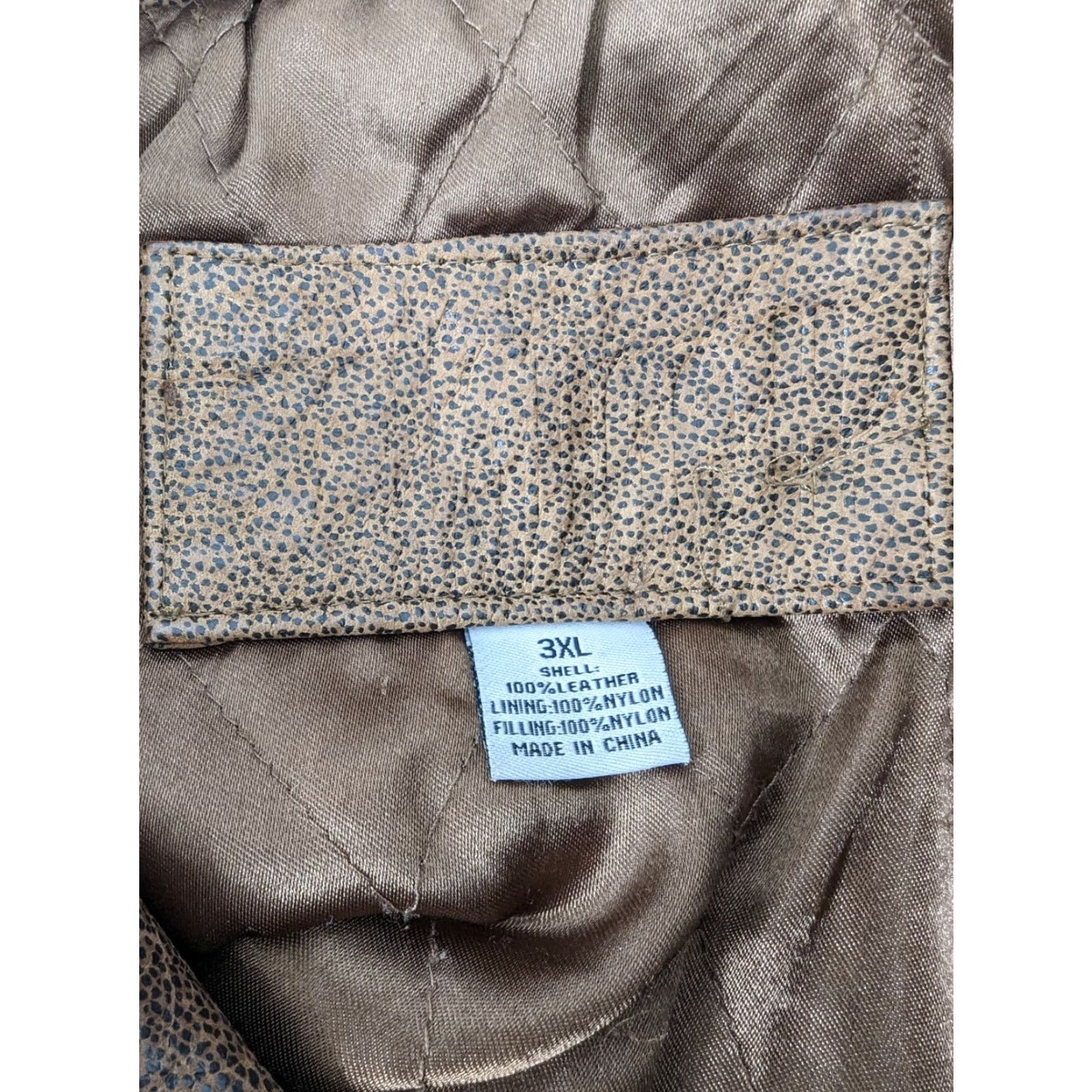 Vintage VINTAGE Bomber Jacket Leather 3XL Men Brown 90s Y2K Thick Heavy Moto Biker Jacket Size US XXL / EU 58 / 5 - 4 Thumbnail