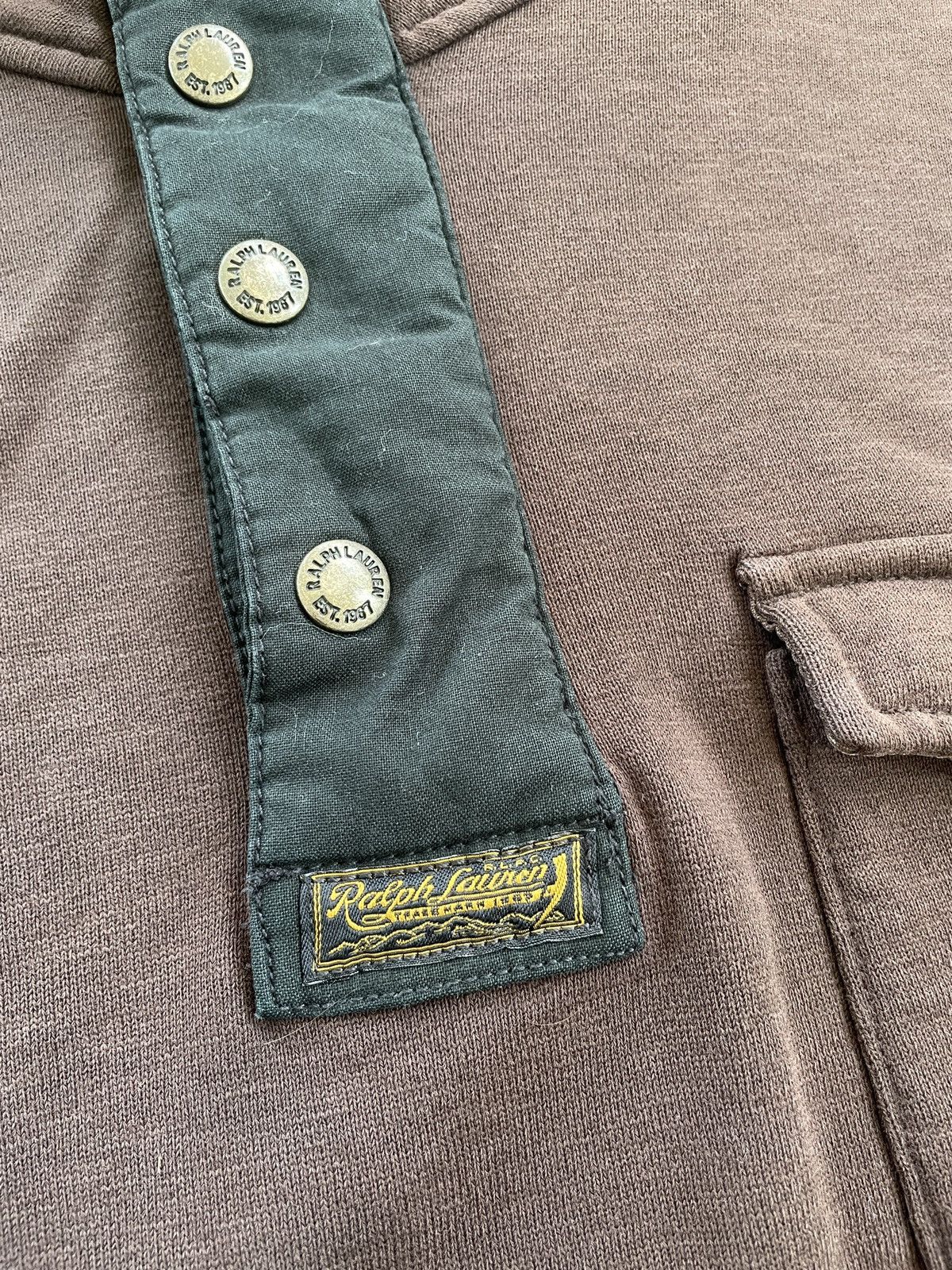 Polo Ralph Lauren × Vintage VINTAGE POLO RALPH LAUREN SUN FADED TALON BUTTON SWEATSHIRT Size US L / EU 52-54 / 3 - 4 Thumbnail