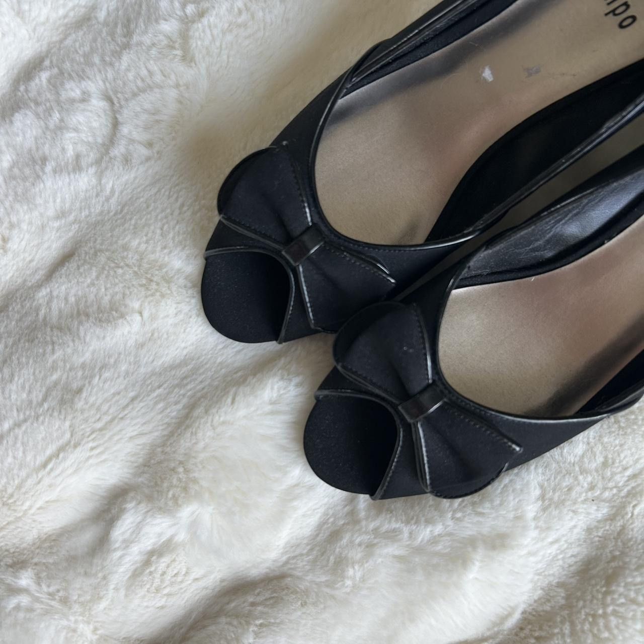 Other impo black peep toe kitten wedge heels ⋆˙⟡ Size US 9.5 / IT 39.5 - 3 Thumbnail