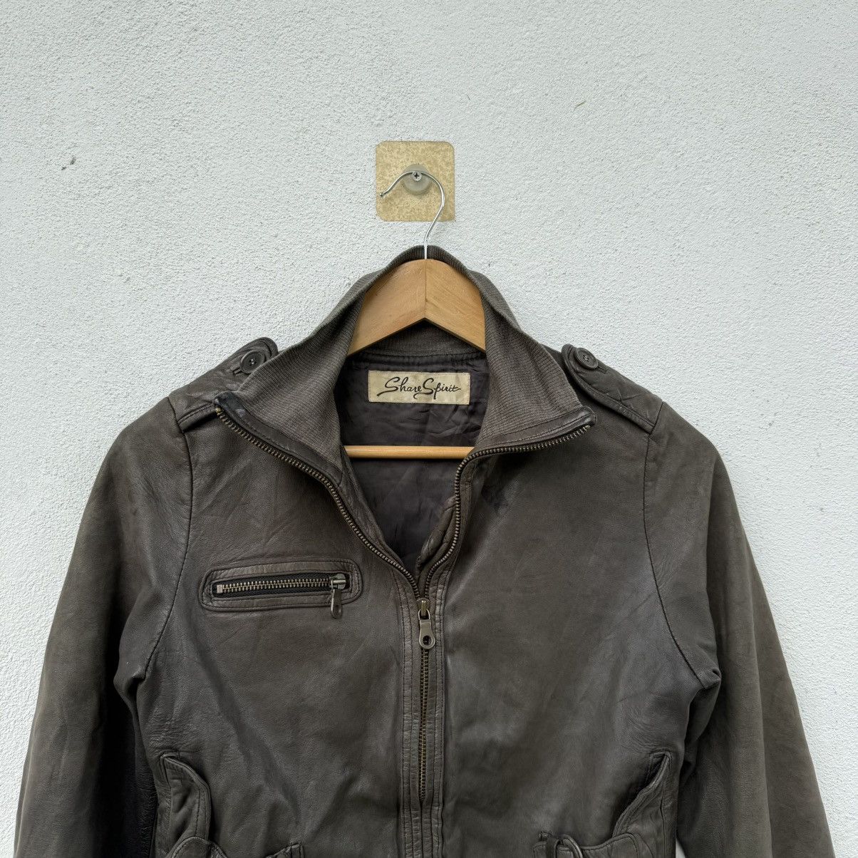Share Spirit Homme Vintage Share Spirit Sheep Leather Punk Bondage Jacket Size US S / EU 44-46 / 1 - 3 Thumbnail