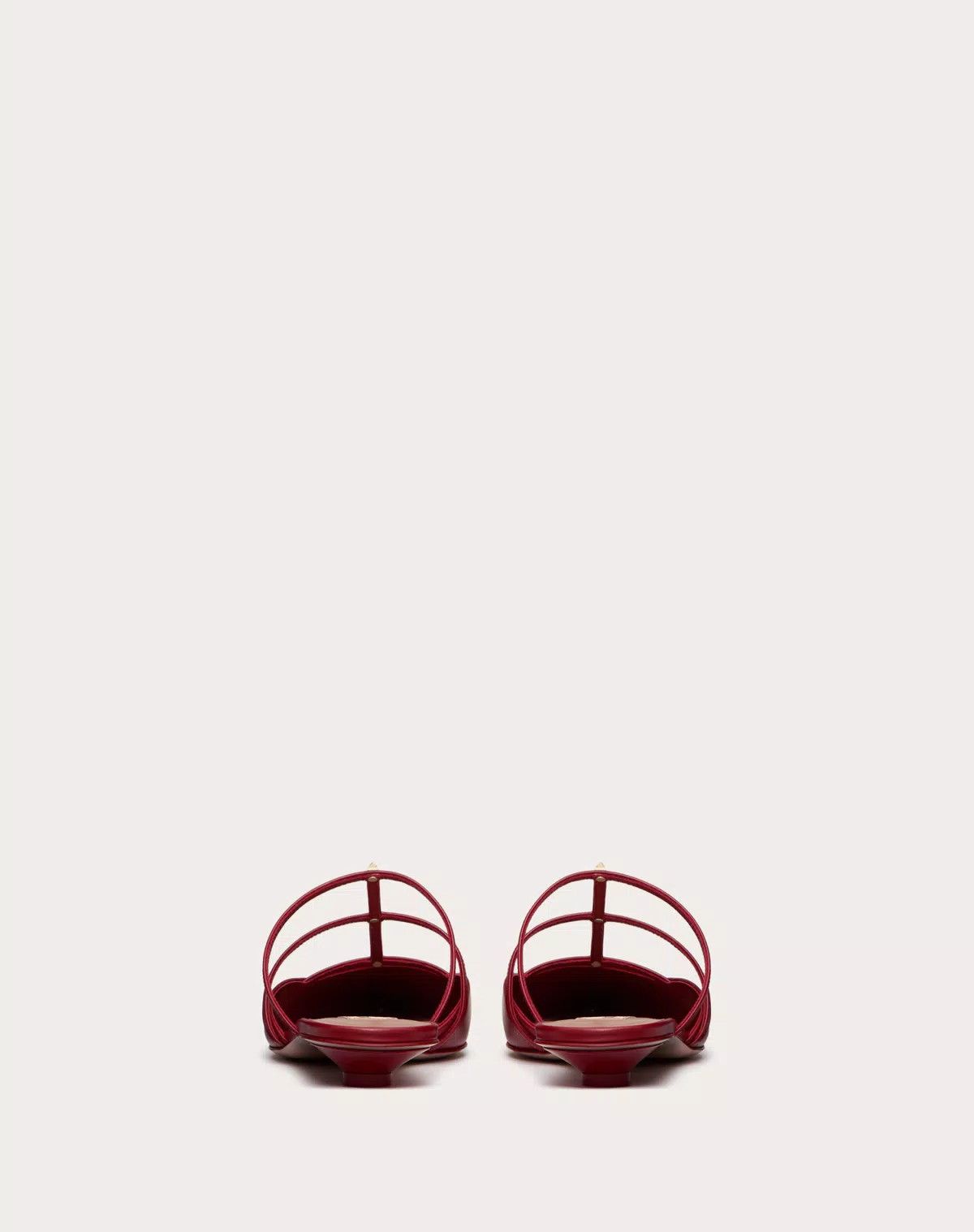 Valentino o1s1wg110426 Rockstud Wispy Calfskin Mules in Red Size US 5.5 / IT 35.5 - 3 Thumbnail