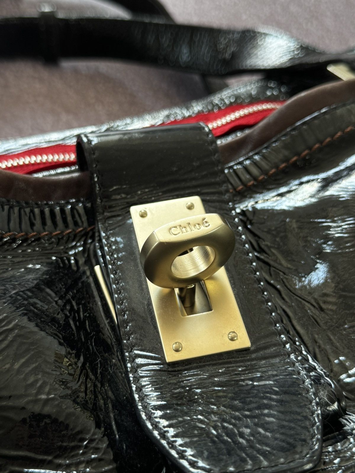 Chloe Chloe 00s Avant Garde Leather Audra Handle Bag Size ONE SIZE - 8 Thumbnail