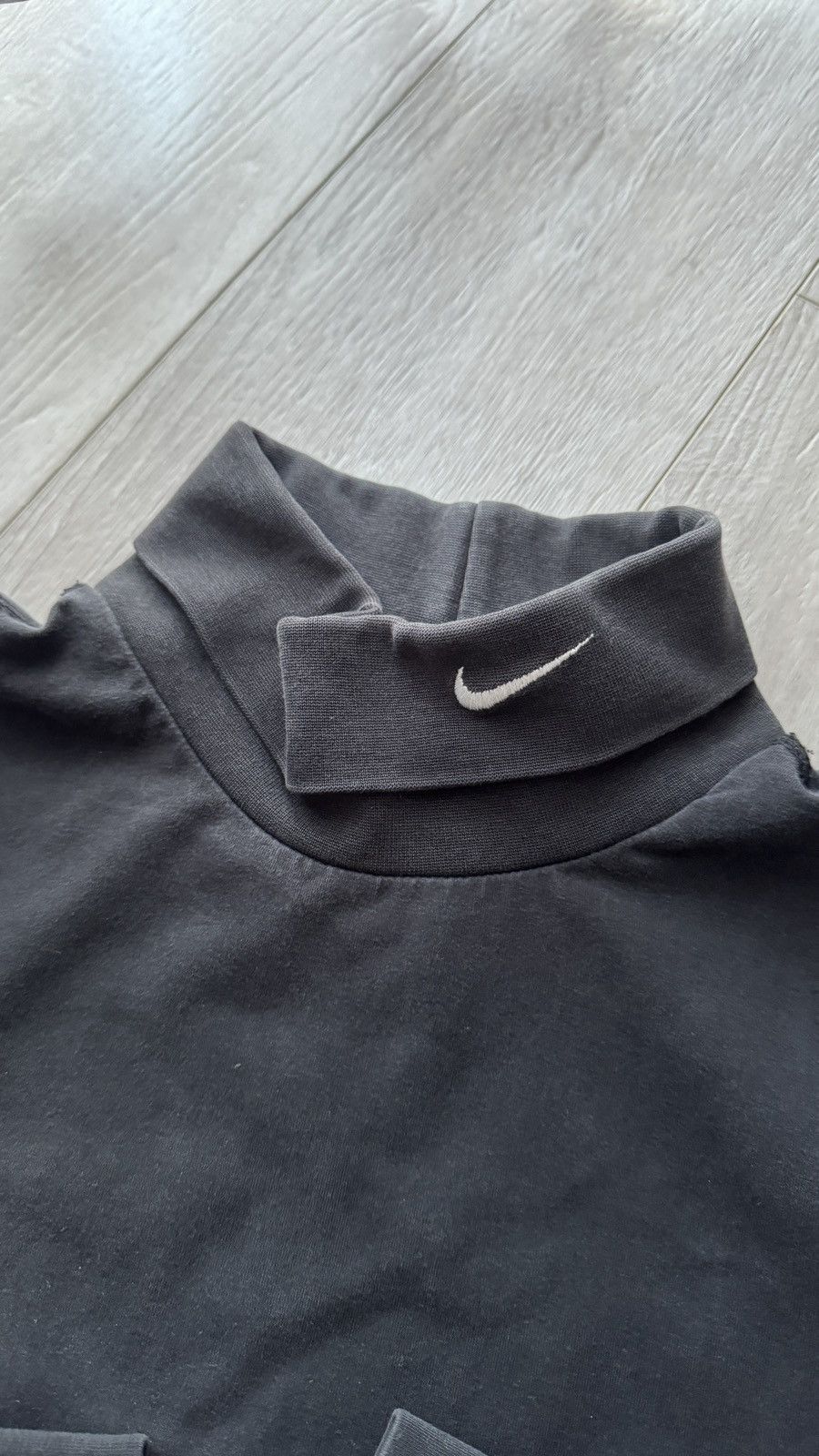Nike × Vintage Nike Vintage Turtleneck Swoosh Sweatshirt Size L Size US L / EU 52-54 / 3 - 3 Thumbnail