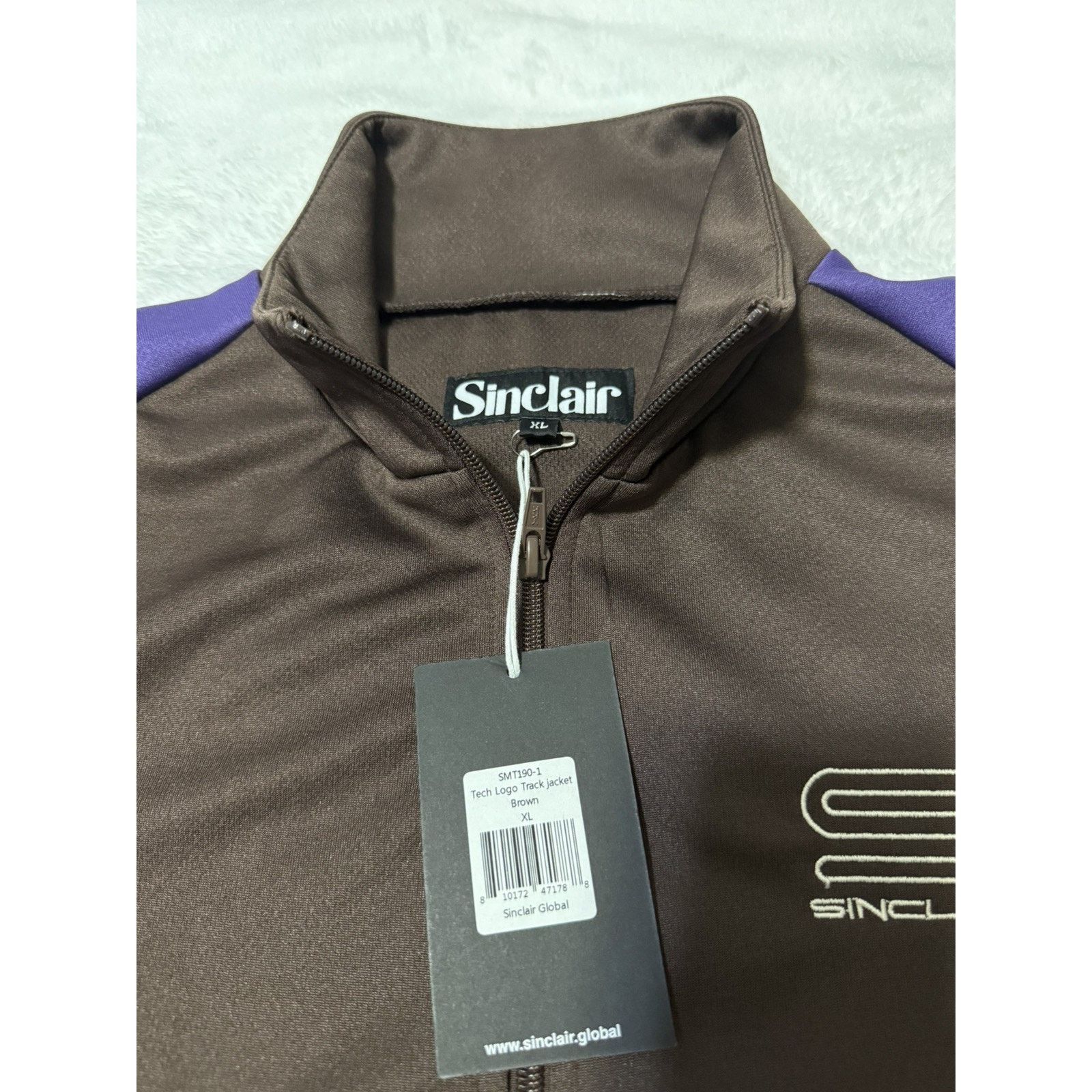Sinclair Global Sinclair Global Tech Logo Track Jacket Brown Purple Size XL Size US XL / EU 56 / 4 - 3 Thumbnail