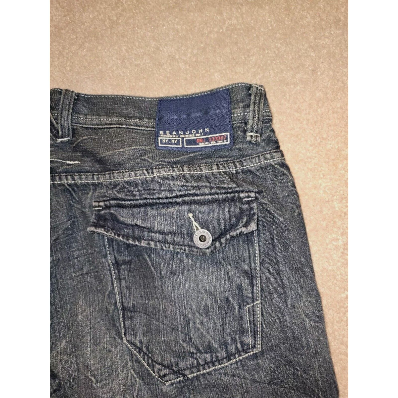 Sean John Vtg Y2K Sean John Jeans Mens 38x32 Blue Relaxed Fit Wide Leg Size US 38 / EU 54 - 6 Thumbnail