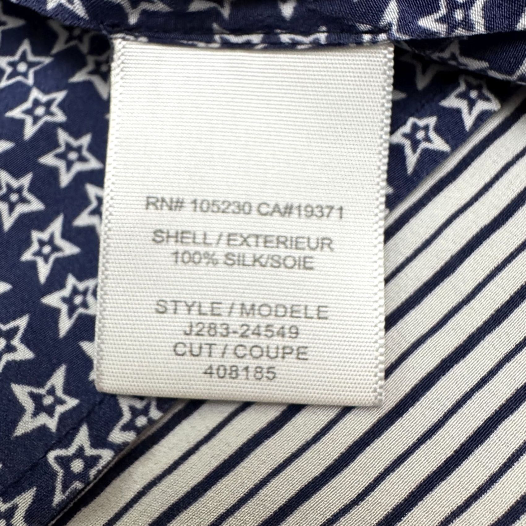 Joie Joie Silk Tank Top Womens M Navy Blue Star Print Casual Sleeveless Scoop Neck Size M / US 6-8 / IT 42-44 - 5 Thumbnail