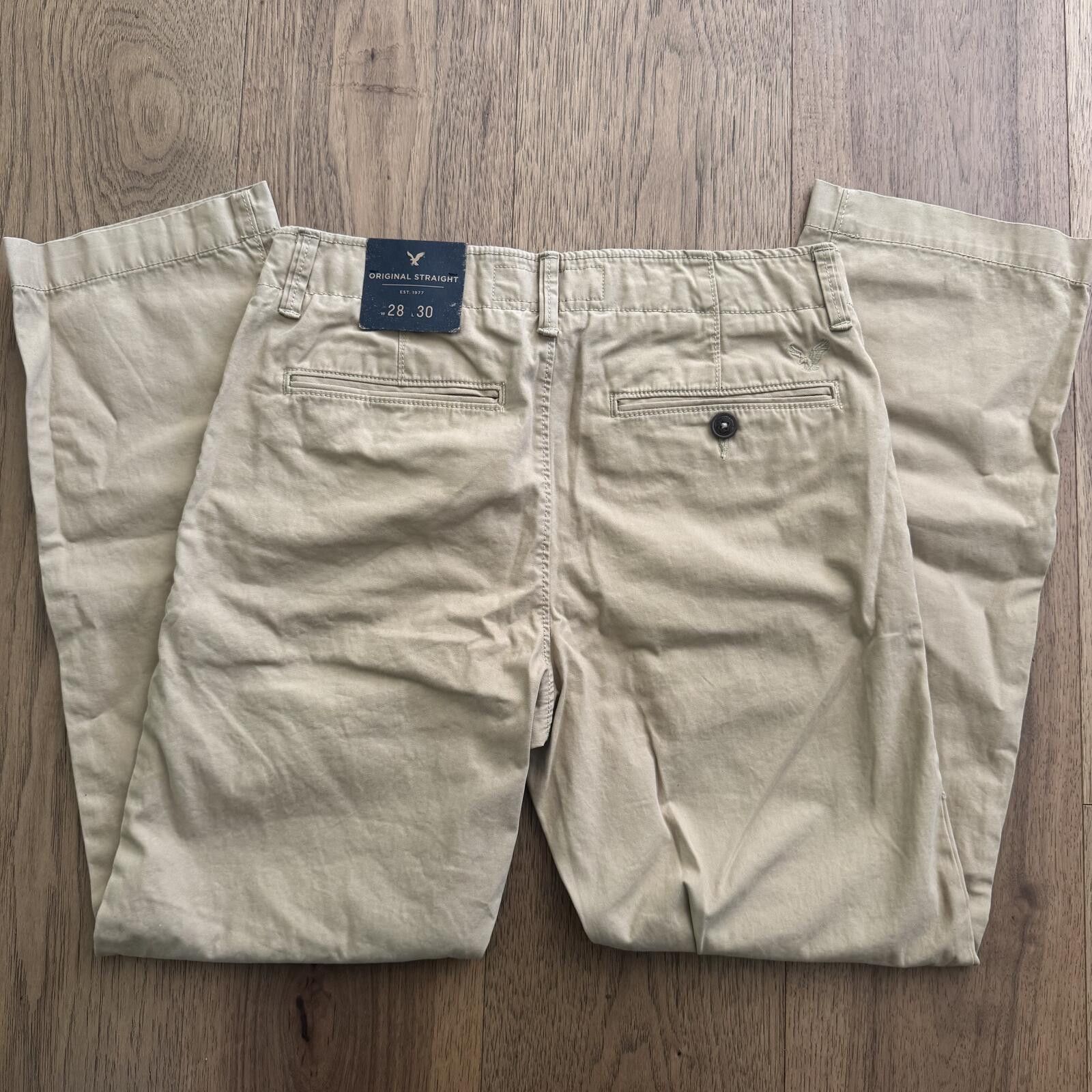 American Eagle Outfitters Men's NWT American Eagle Straight Khaki Pants Size 28x30 Size US 28 / EU 44 - 3 Thumbnail