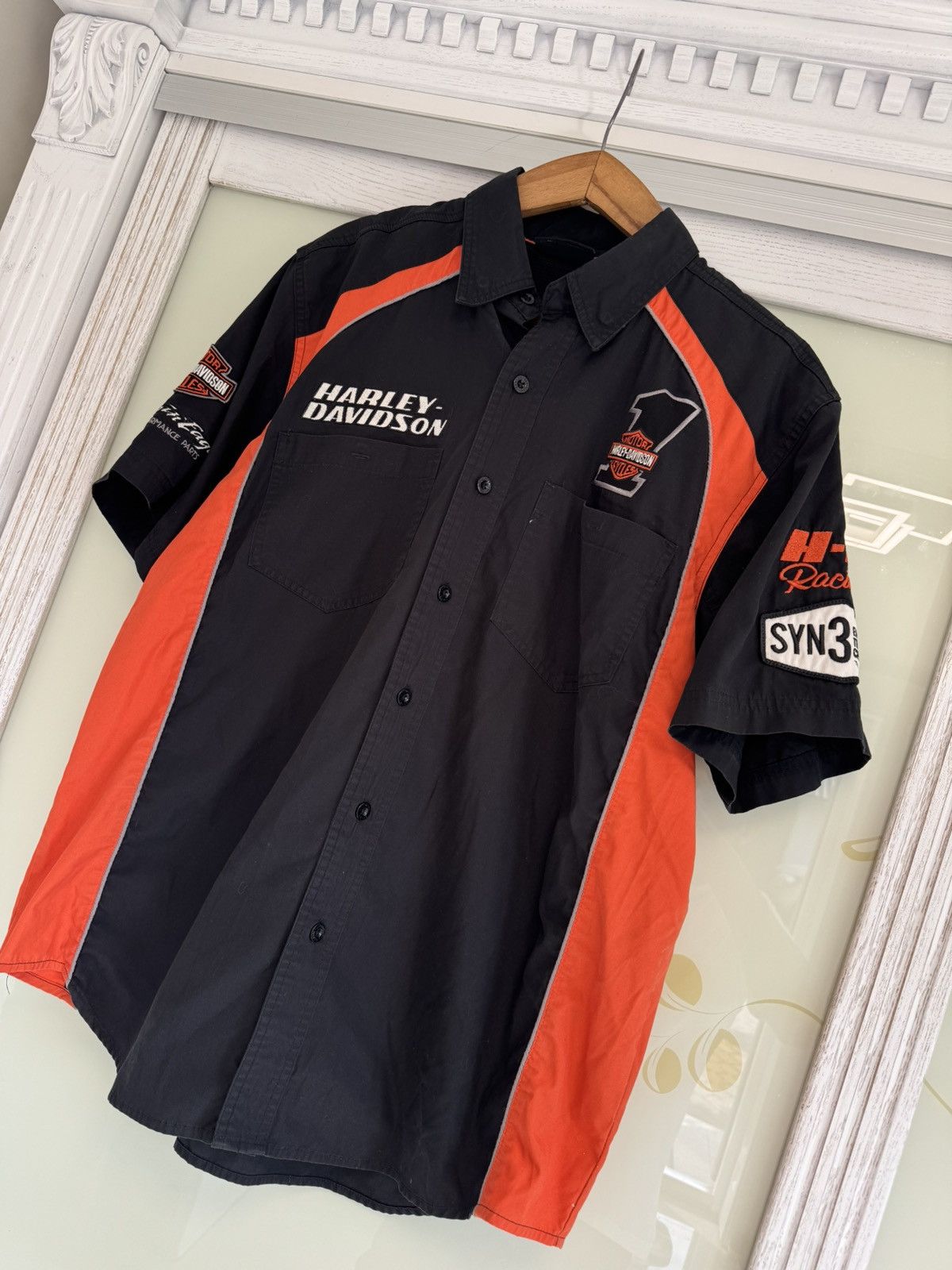 Harley Davidson Vintage Harley Davidson Short Sleeve Shirt Rare Shirt Size US L / EU 52-54 / 3 - 4 Thumbnail