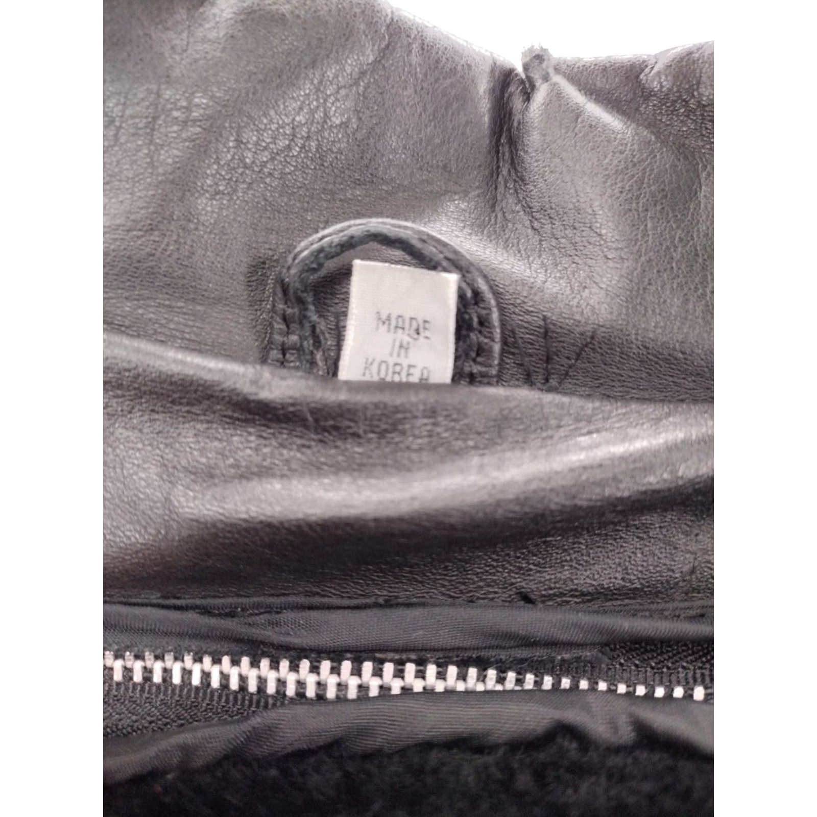 Vintage Vintage Saddlery Cooper Jacket Mens XLT Black Fleece Lined Coat Black Bomber Jacket Lined Leather Coat Size US XL / EU 56 / 4 - 5 Thumbnail