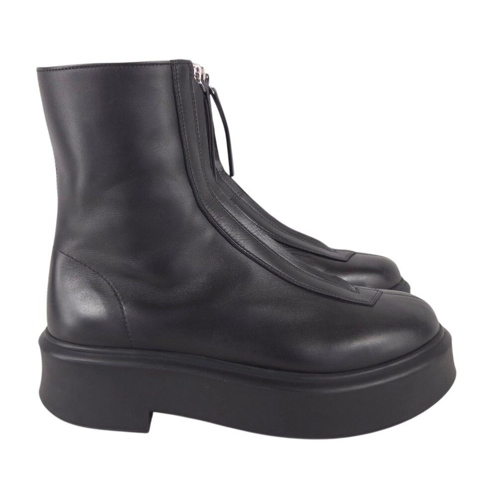 The Row The Row Zipped Boot I US 10 IT 40 Womens Black Leather Ankle Size US 10 / IT 40 - 4 Thumbnail