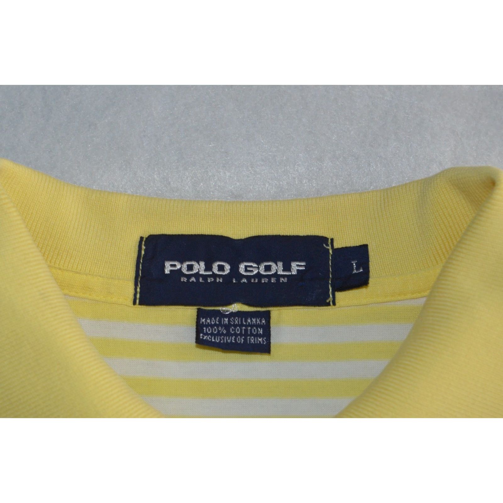 Polo Ralph Lauren Polo Ralph Lauren Polo Shirt L Polo Shirt Yellow Stripe Cotton Short Sleeve Logo Embroidered Men Knit Classic Golf Shirt Vintage: No Size US L / EU 52-54 / 3 - 4 Thumbnail