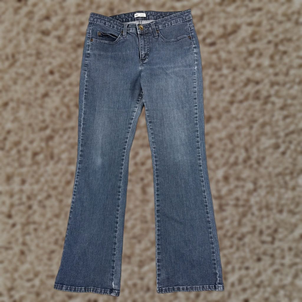 Lee Lee Jeans Women 28x28 Blue Denim Bootcut Mid Rise Cotton Blend Regular 28in Inseam Pockets USA Tailored Vintage: No Size 28" / US 6 / IT 42 - 1 Thumbnail