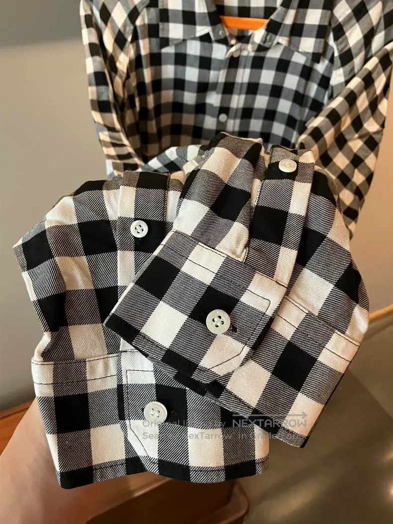 Balenciaga Balenciaga Black and white checkered long-sleeve shirt, si Size XS / US 0-2 / IT 36-38 - 3 Thumbnail