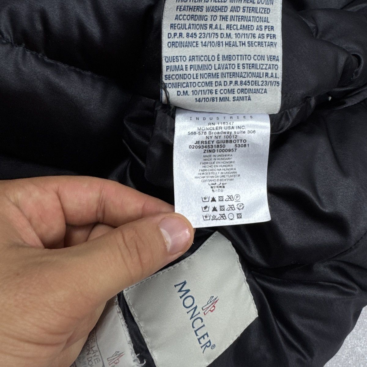 Moncler Women`s Moncler Jersey Grafit Puffer Hooded Jacket Size 2/M Size M / US 6-8 / IT 42-44 - 12 Thumbnail