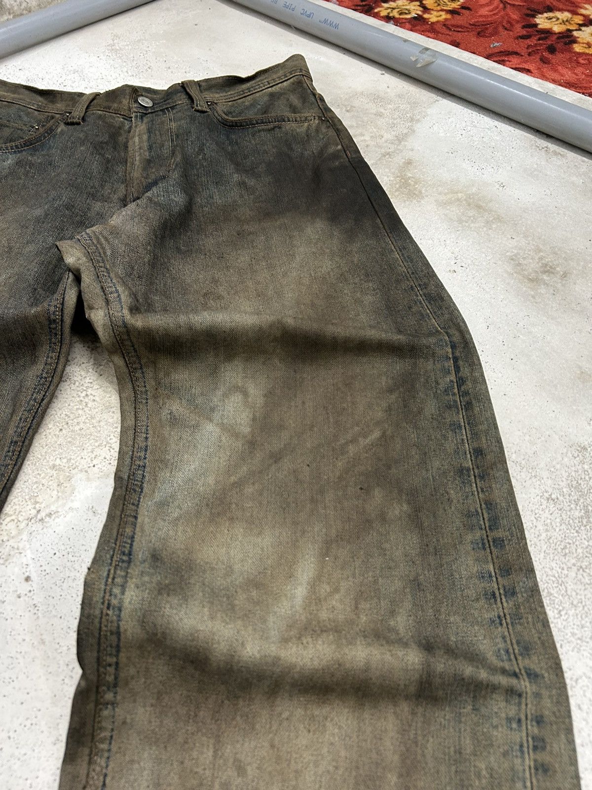 Edwin Vintage Edwin XV Japan Mud Washed Dirty Baggy Distressed Size US 31 - 7 Thumbnail