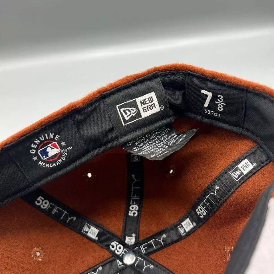 New Era Houston Astros Hat Men 7 3/8 59Fifty New Era MLB Fitted Wool Size ONE SIZE - 7 Thumbnail