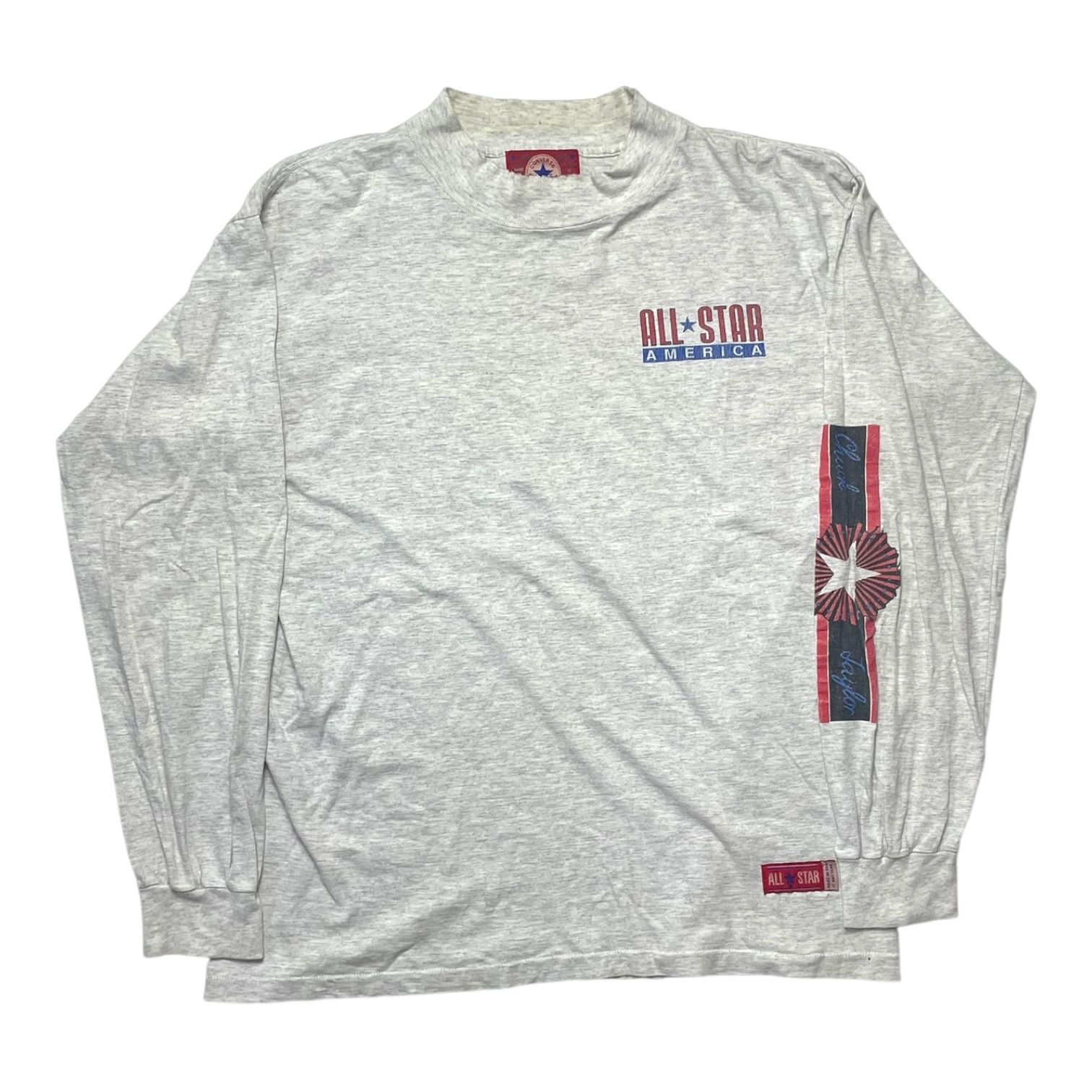 Converse Vintage 90s Converse All Star Long Sleeve Tee Size US L / EU 52-54 / 3 - 1 Thumbnail