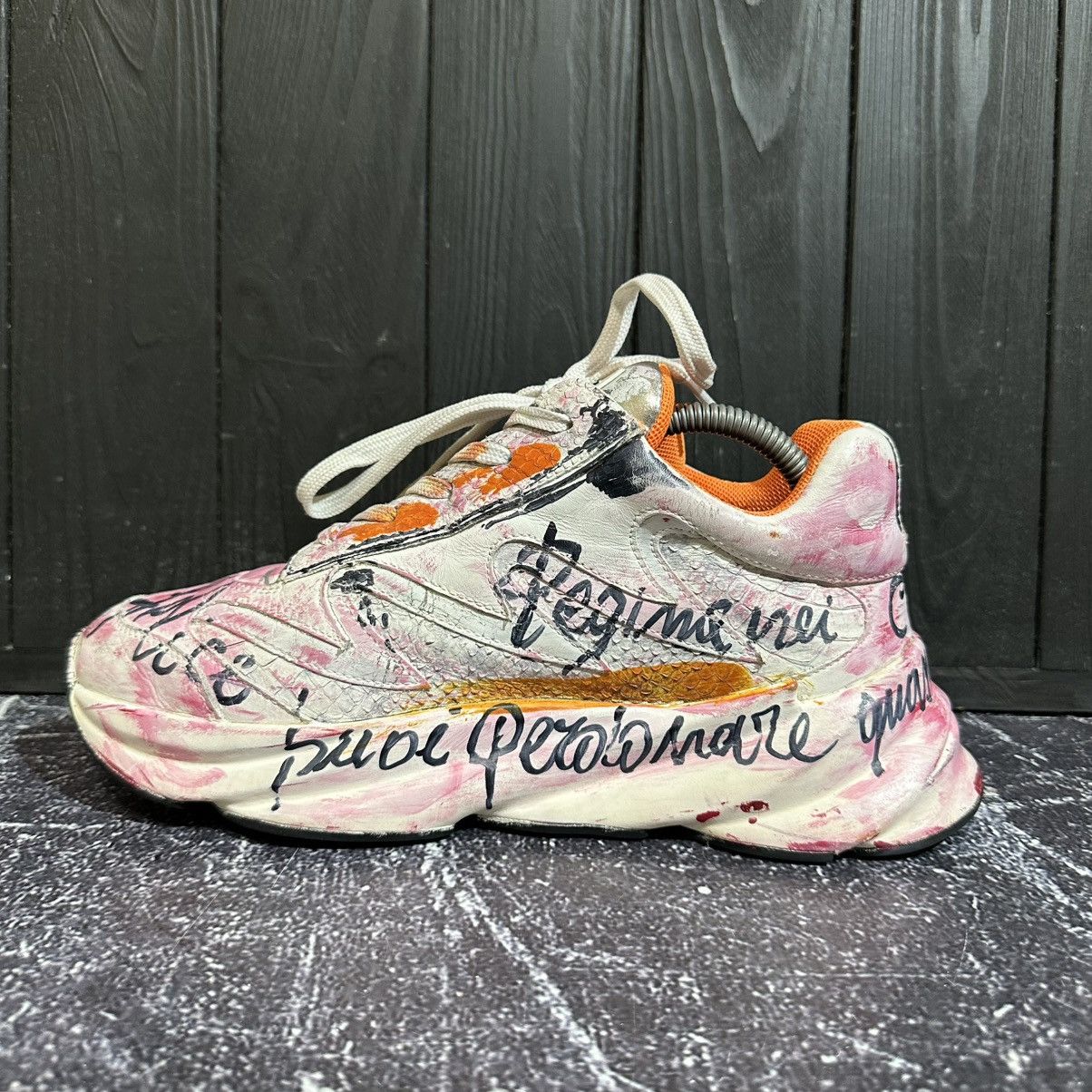 Other ELENA IACHI - Women’s Hand Paint Leather Sneakers Size 38/39 Size US 8 / IT 38 - 9 Thumbnail