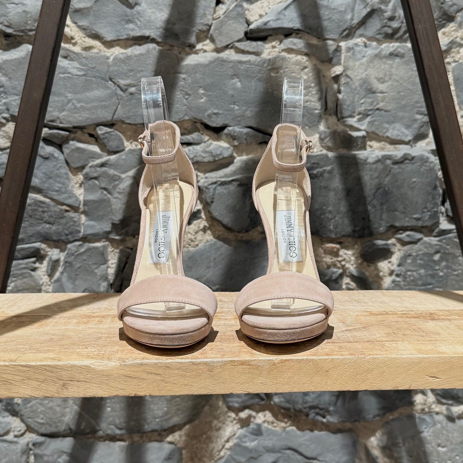 Jimmy Choo Jimmy Choo Beige Suede Misty 120 Heeled Sandals - 36 IT Size US 6 / IT 36 - 2 Thumbnail