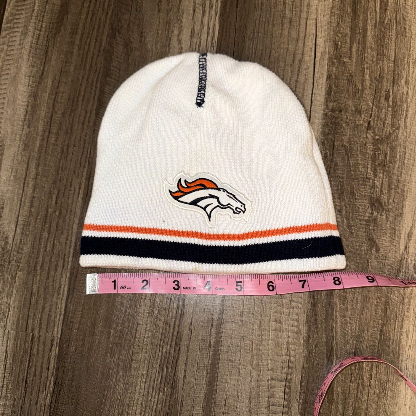 Reebok Reebok Beanie Mens One Size Y2K Style Denver Blancos Reversible White Blue Size ONE SIZE - 2 Thumbnail