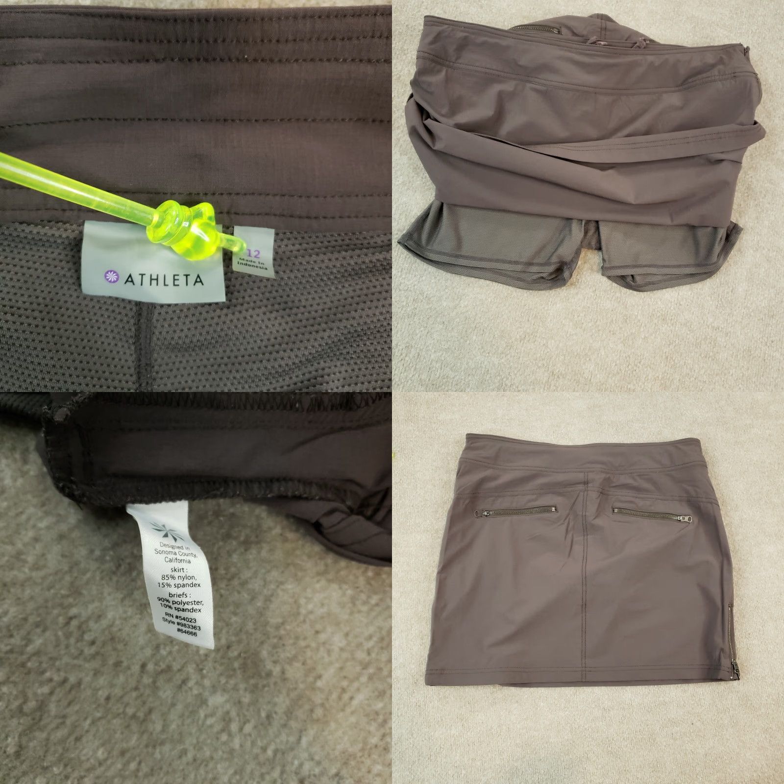 Athleta Athleta Women's Brown Short Skirt Casual Tennis Golf Outdoor Size 12 Size 34" / US 12 / IT 48 - 8 Thumbnail