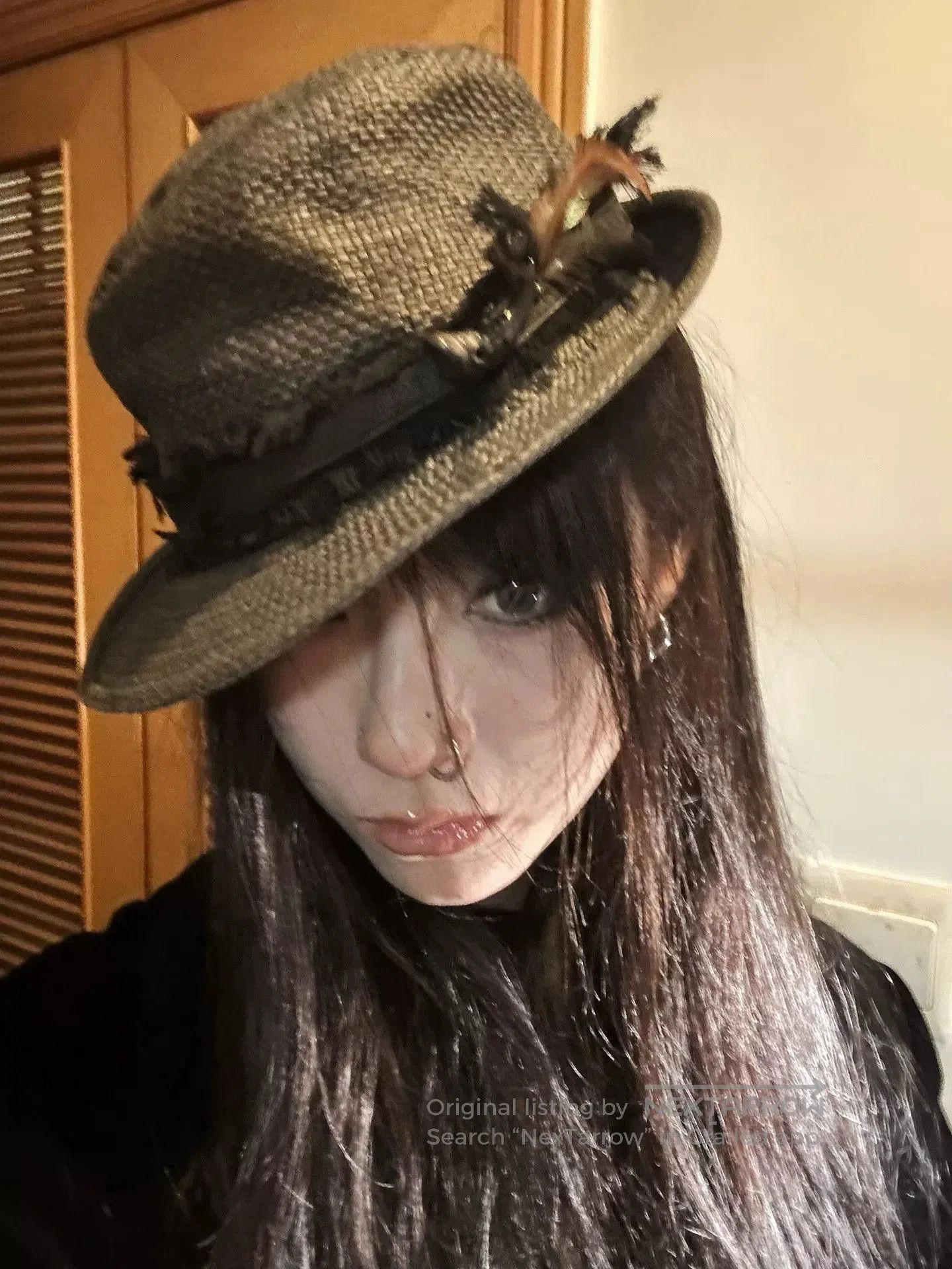 14th Addiction Woven Feather Mini Hat for Women. Size ONE SIZE - 1 Thumbnail