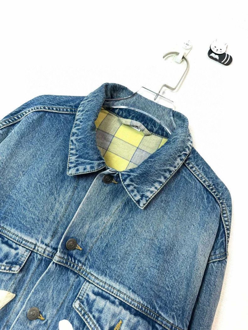 Gucci Gucci Blue Knit Letter Denim Jacket-2506 Size US XL / EU 56 / 4 - 2 Thumbnail